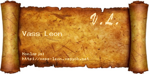 Vass Leon névjegykártya